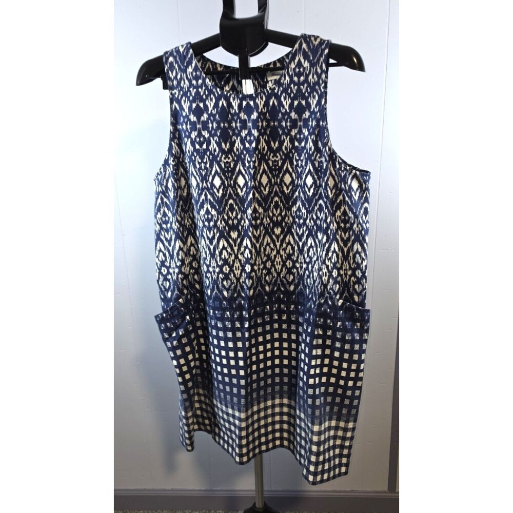 Tommy Bahama Blue Dress Beach Wear Casual Size XL Cruise Pockets